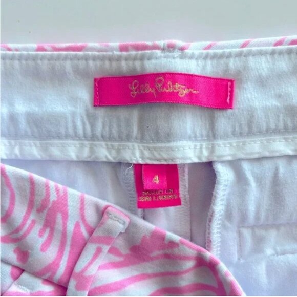 Lilly Pulitzer Jayne Knit Pelican Pink Sea Cups Shorts Womens 4 - Picture 7 of 8